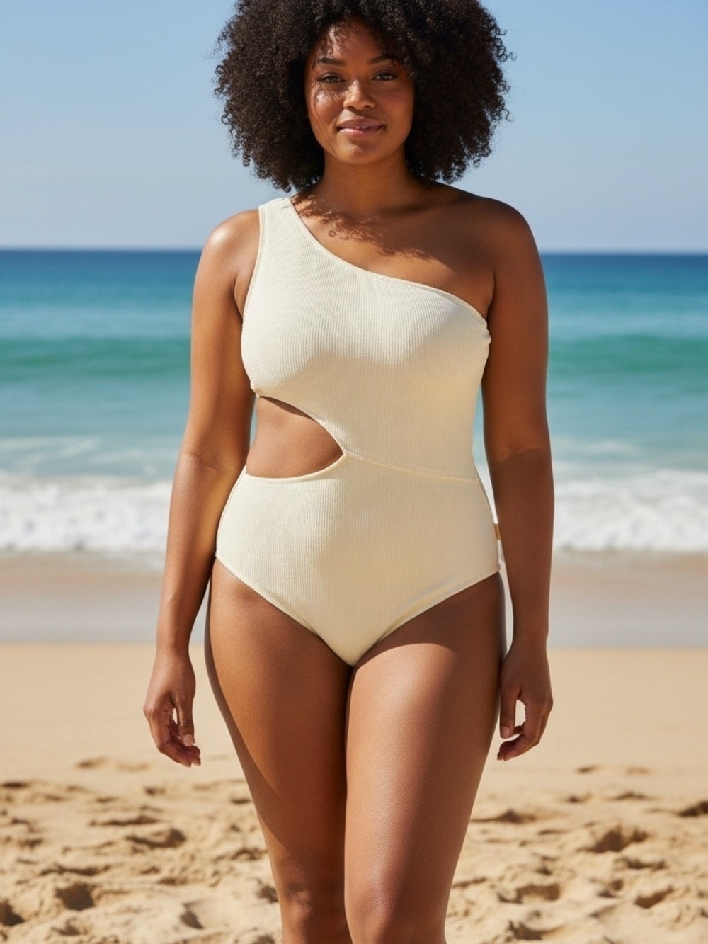 Michael KORS Ribbed One Shoulder Swim Bundle Sz 14